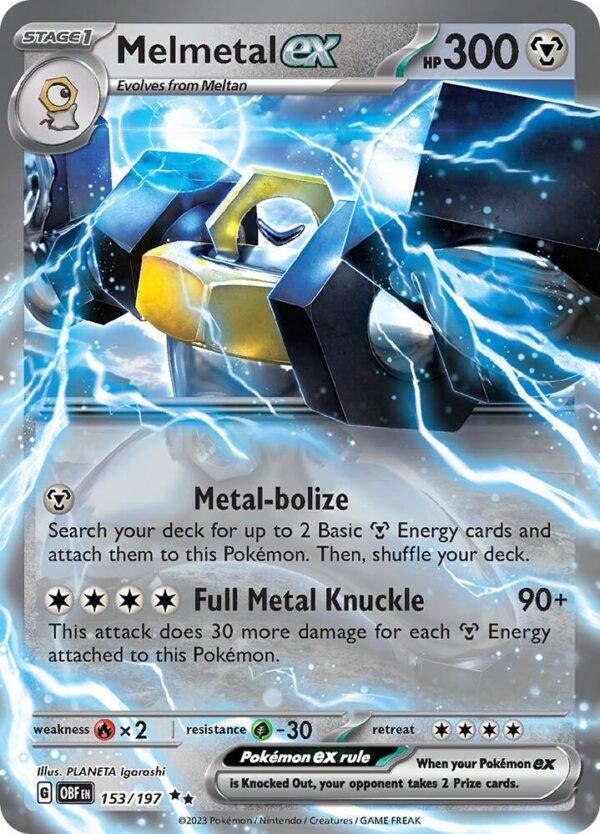 Melmetal ex 153/197 Holofoil SV03: Obsidian Flames Melmetal ex 153/197 Holofoil SV03: Obsidian Flames