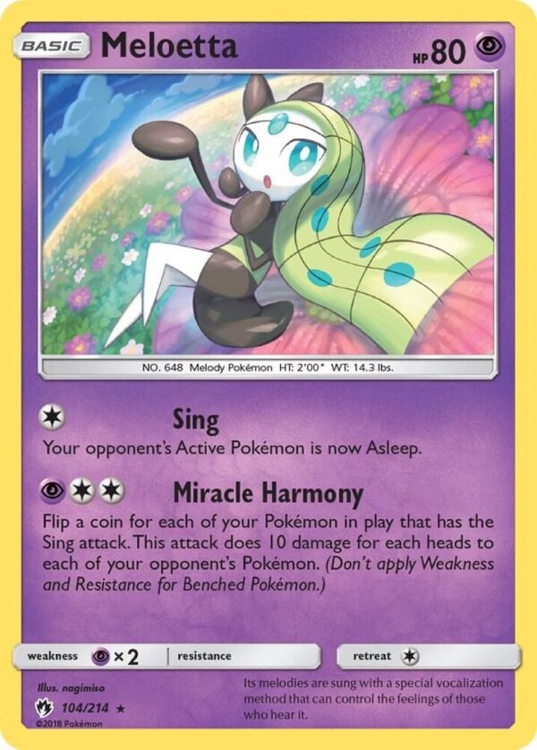 Meloetta 104/214 Reverse Holofoil SM – Lost Thunder