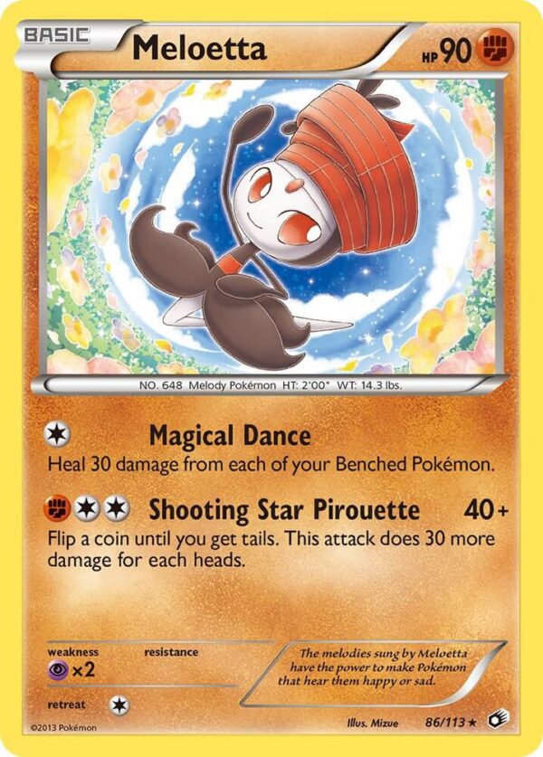 Meloetta (86) 86/113 Reverse Holofoil Legendary Treasures Meloetta (86) 86/113 Reverse Holofoil Legendary Treasures