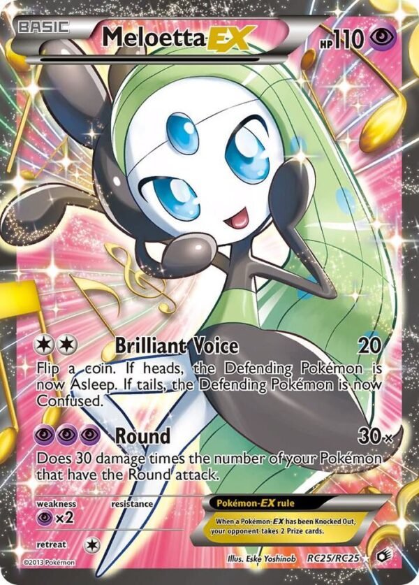 Meloetta EX (Full Art) RC25/RC25 Holofoil Legendary Treasures: Radiant Collection Meloetta EX (Full Art) RC25/RC25 Holofoil Legendary Treasures: Radiant Collection