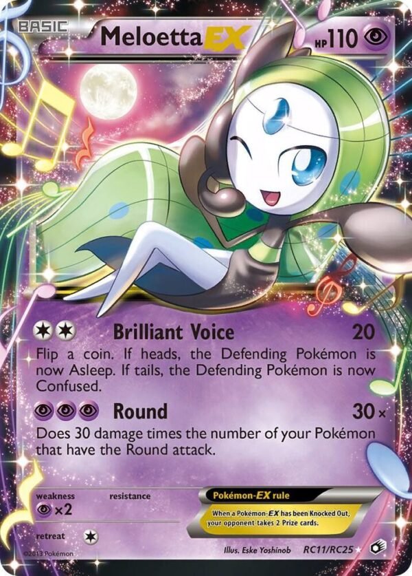 Meloetta EX RC11/RC25 Holofoil Legendary Treasures: Radiant Collection Meloetta EX RC11/RC25 Holofoil Legendary Treasures: Radiant Collection