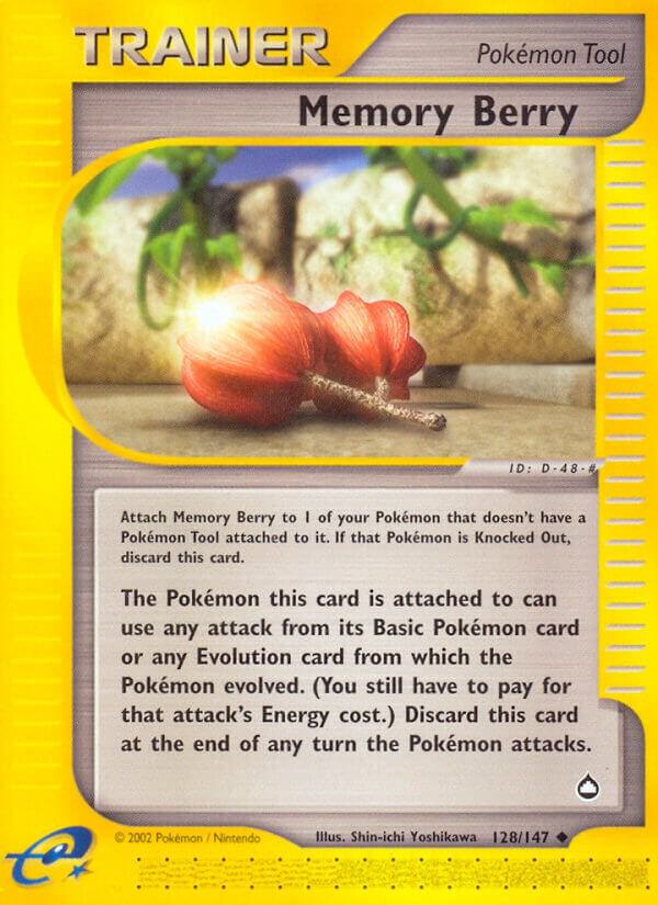 Memory Berry 128/147 Reverse Holofoil Aquapolis Memory Berry 128/147 Reverse Holofoil Aquapolis