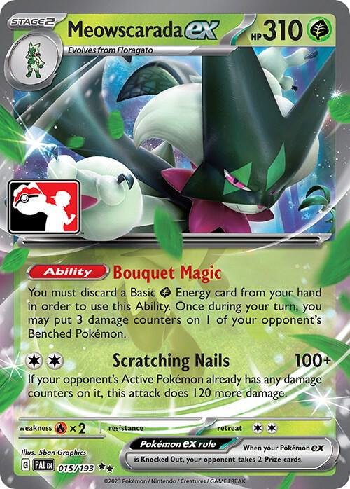 Meowscarada ex 015/193 Holofoil Prize Pack Series Cards