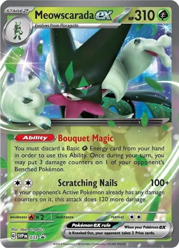 Meowscarada ex 033 Holofoil SV: Scarlet & Violet Promo Cards