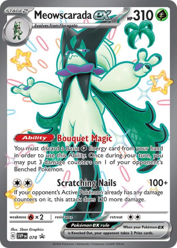 Meowscarada ex 078 Holofoil SV: Scarlet & Violet Promo Cards