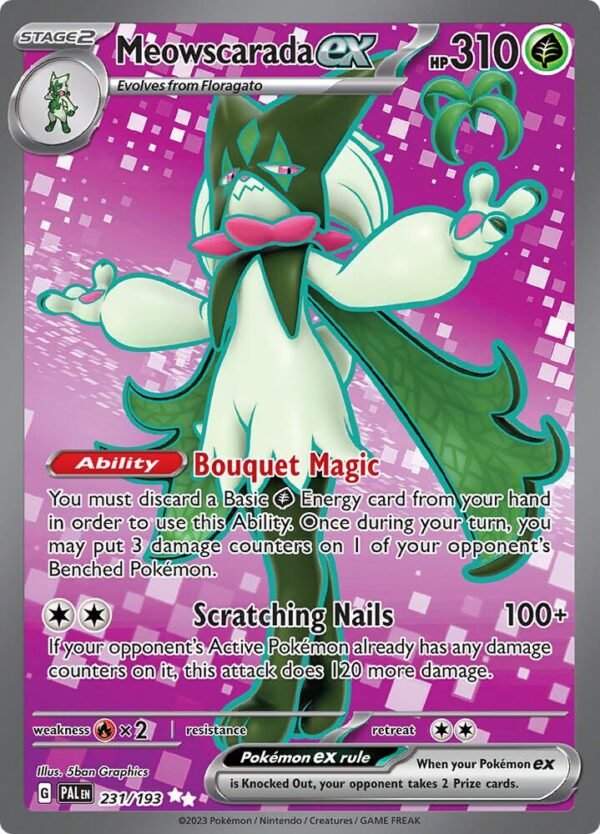 Meowscarada ex 231/193 Holofoil SV02: Paldea Evolved