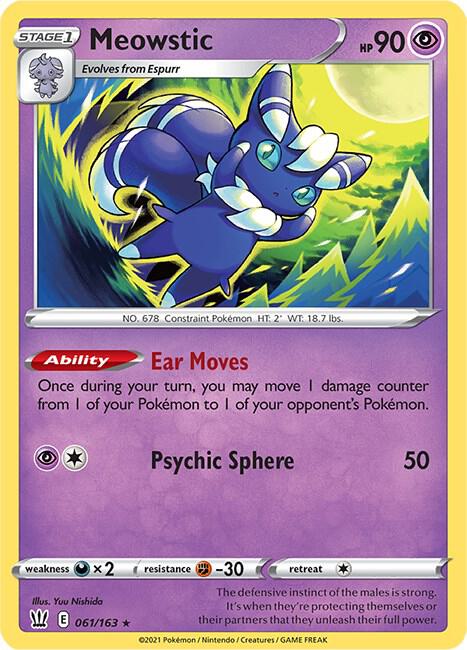 Meowstic 061/163 Holofoil SWSH05: Battle Styles