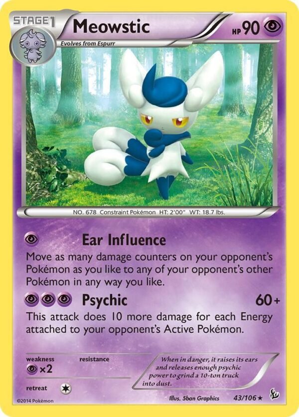 Meowstic 43/106 Reverse Holofoil XY – Flashfire Meowstic 43/106 Reverse Holofoil XY – Flashfire