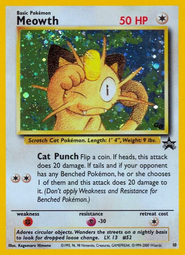 Meowth 10/53 Holofoil WoTC Promo Meowth 10/53 Holofoil WoTC Promo