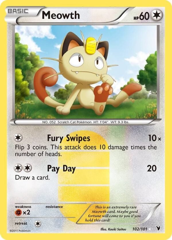 Meowth 102/101 Holofoil Noble Victories Meowth 102/101 Holofoil Noble Victories