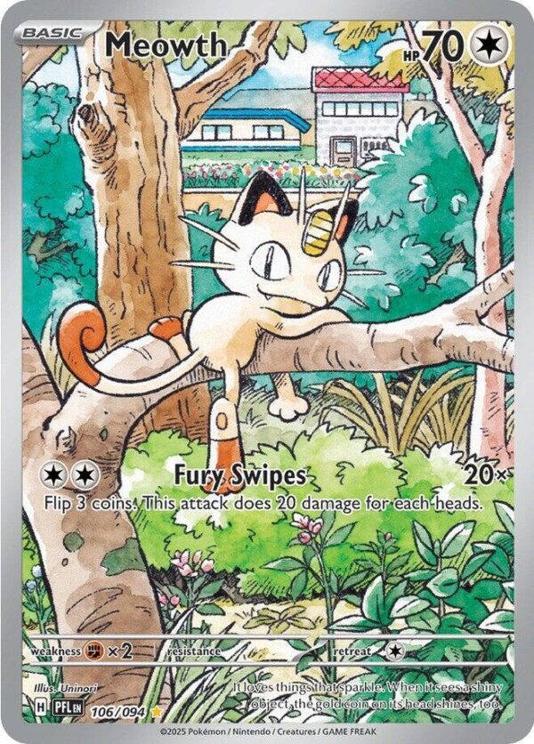 Meowth 106/094 Holofoil ME02: Phantasmal Flames