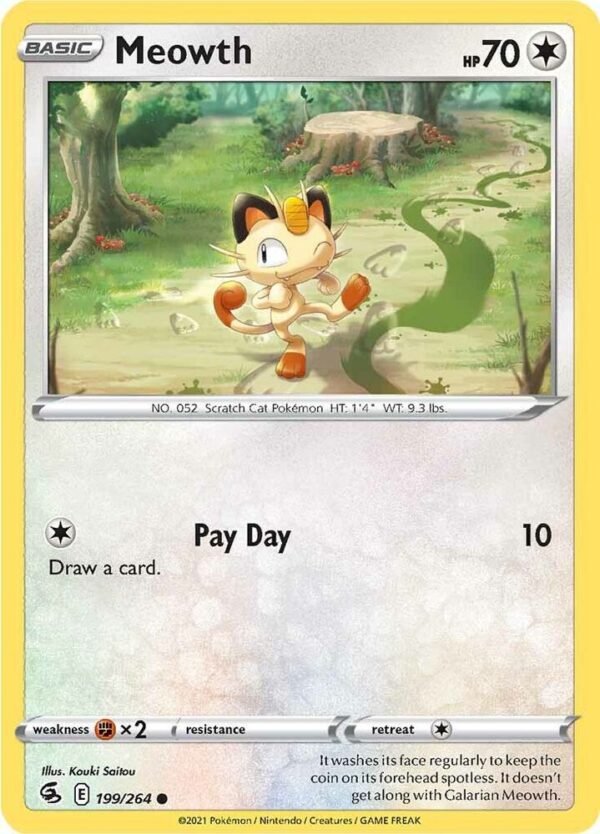Meowth 199/264 Normal SWSH08: Fusion Strike
