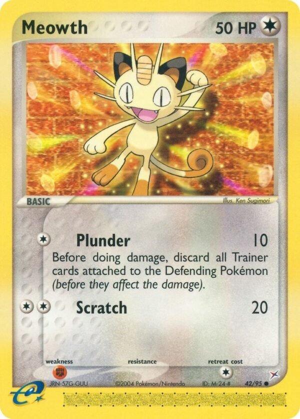 Meowth 42/95 Reverse Holofoil Team Magma vs Team Aqua Meowth 42/95 Reverse Holofoil Team Magma vs Team Aqua