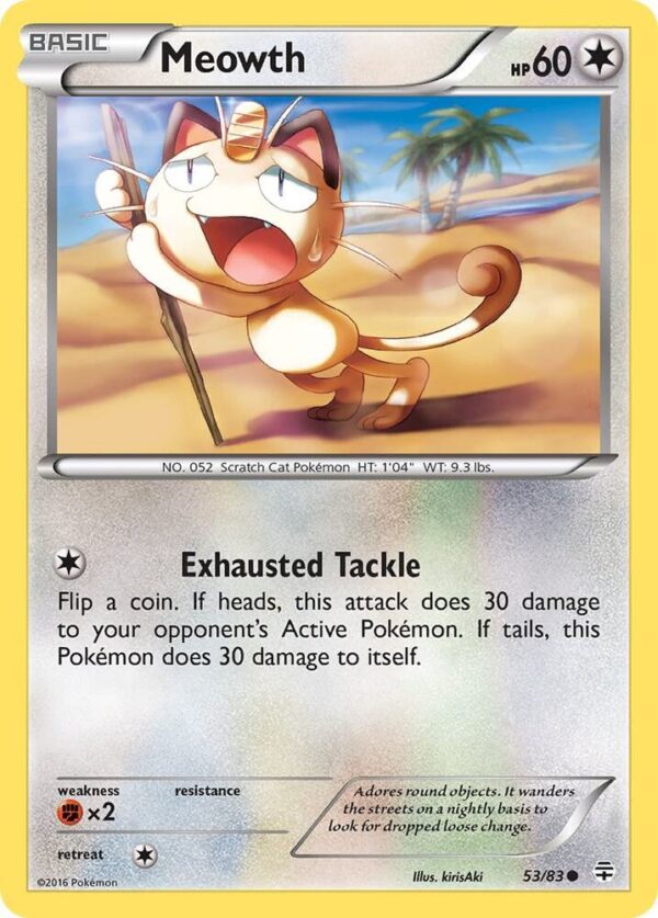 Meowth 53/83 Reverse Holofoil Generations