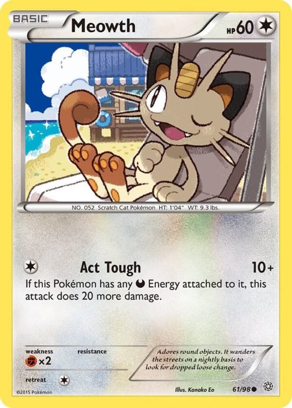 Meowth 61/98 Reverse Holofoil XY – Ancient Origins