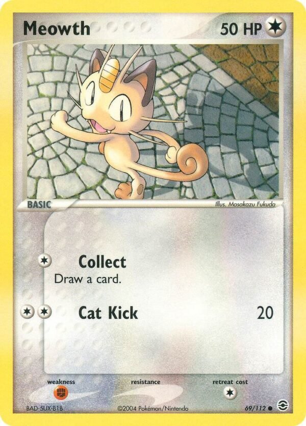 Meowth 69/112 Reverse Holofoil FireRed & LeafGreen