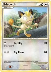 Meowth | 75/123 | Reverse Holofoil | HeartGold SoulSilver
