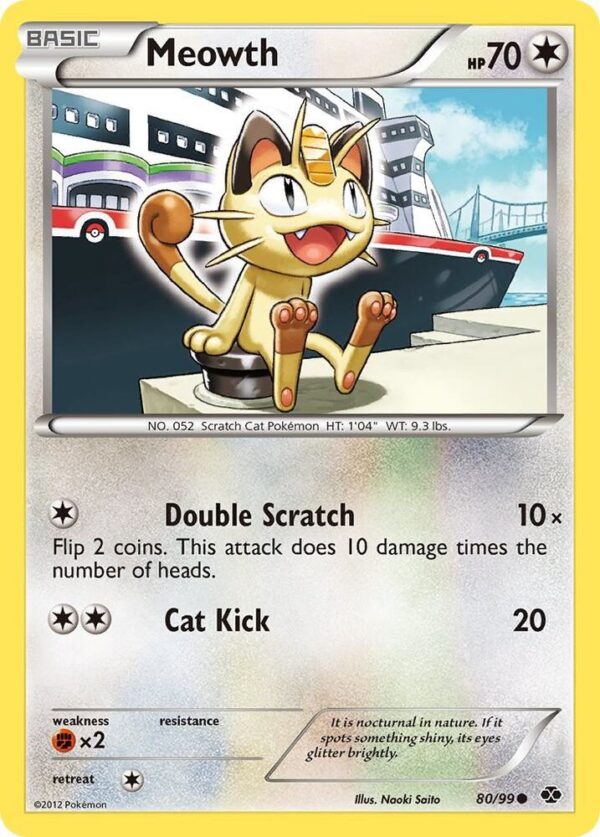 Meowth 80/99 Reverse Holofoil Next Destinies Meowth 80/99 Reverse Holofoil Next Destinies