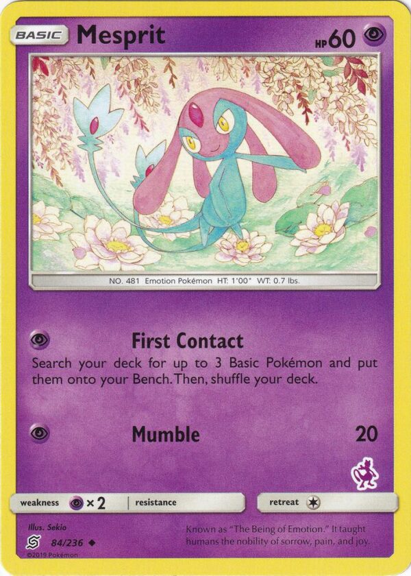Mesprit 84/236 (Mewtwo Stamped) 084/236 Normal Battle Academy Mesprit 84/236 (Mewtwo Stamped) 084/236 Normal Battle Academy