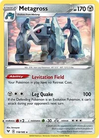 Metagross | 118/185 | Normal | SWSH04: Vivid Voltage Metagross | 118/185 | Normal | SWSH04: Vivid Voltage