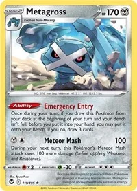 Metagross | 119/195 | Reverse Holofoil | SWSH12: Silver Tempest