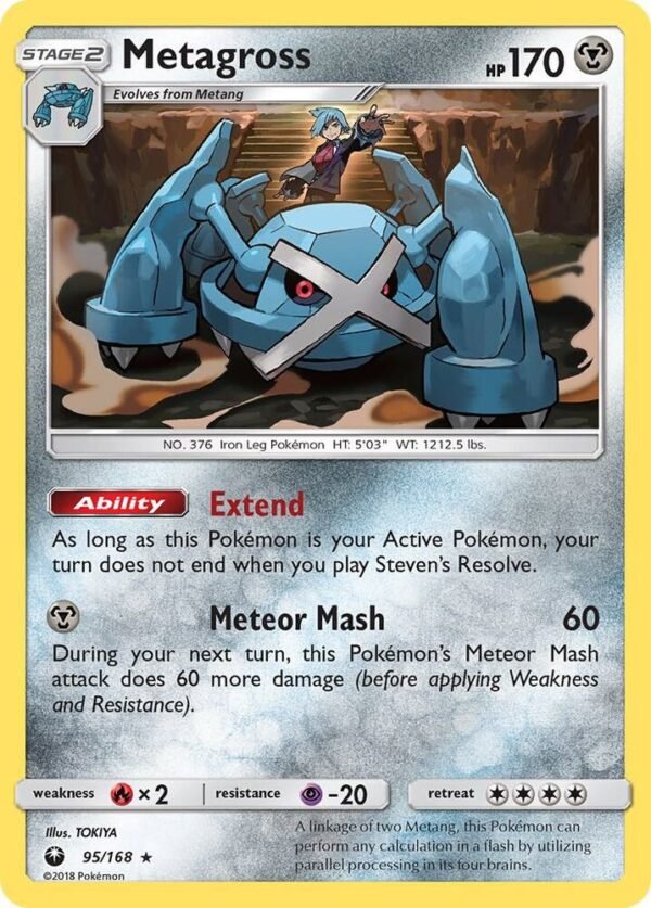 Metagross 95/168 Reverse Holofoil SM – Celestial Storm Metagross 95/168 Reverse Holofoil SM – Celestial Storm