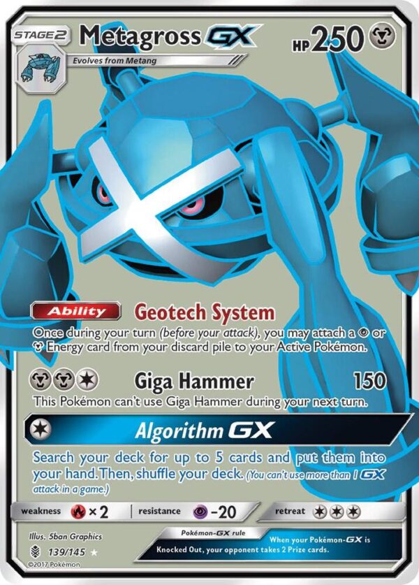 Metagross GX (Full Art) 139/145 Holofoil SM – Guardians Rising
