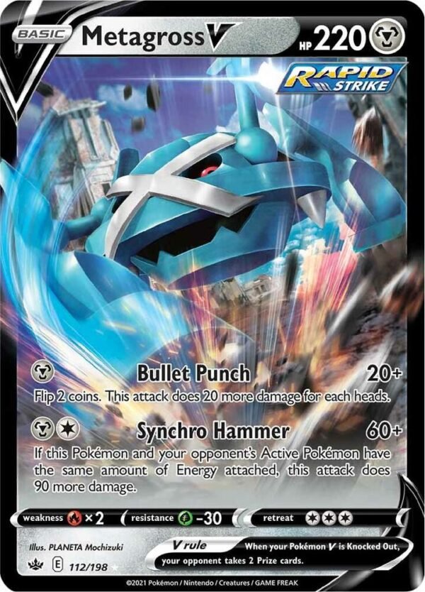 Metagross V 112/198 Holofoil SWSH06: Chilling Reign
