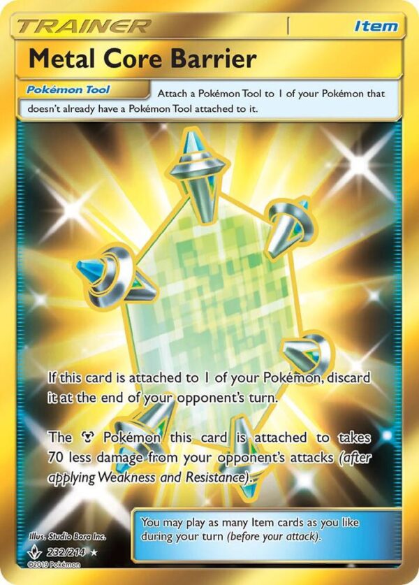 Metal Core Barrier (Secret) 232/214 Holofoil SM – Unbroken Bonds Metal Core Barrier (Secret) 232/214 Holofoil SM – Unbroken Bonds