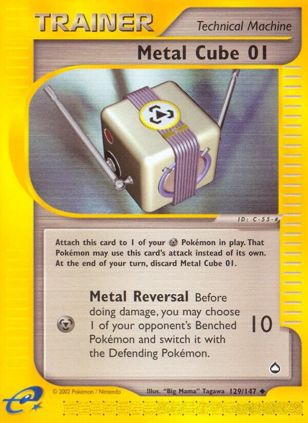 Metal Cube 01 129/147 Reverse Holofoil Aquapolis Metal Cube 01 129/147 Reverse Holofoil Aquapolis