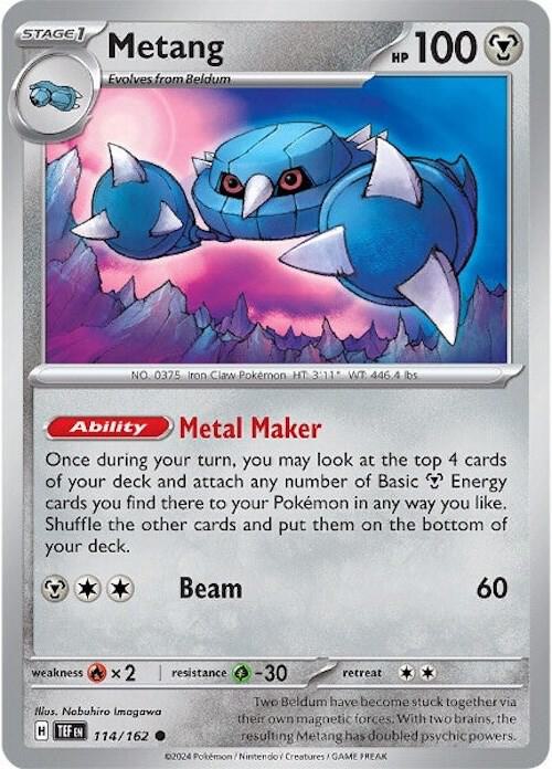 Metang 114/162 Reverse Holofoil SV05: Temporal Forces Metang 114/162 Reverse Holofoil SV05: Temporal Forces