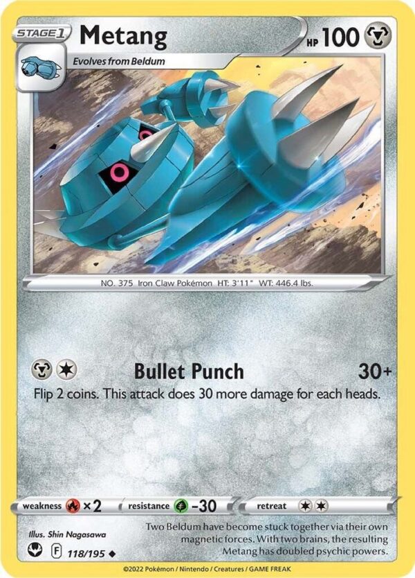 Metang 118/195 Reverse Holofoil SWSH12: Silver Tempest
