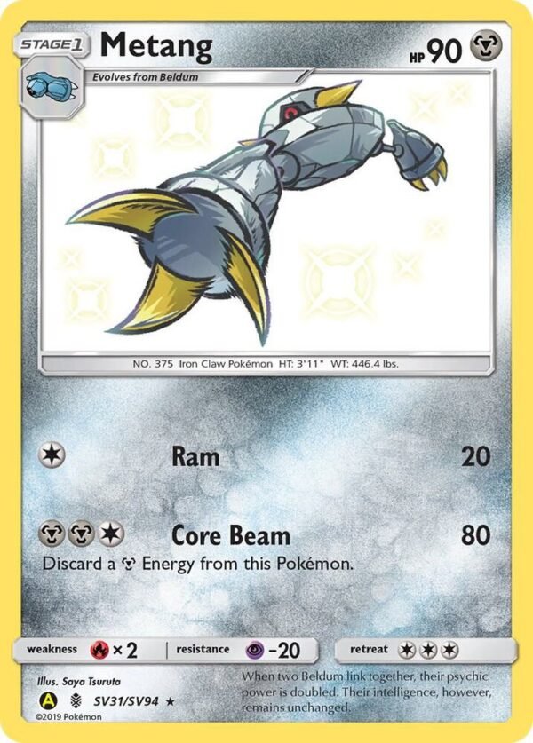Metang SV31/SV94 Holofoil Hidden Fates: Shiny Vault Metang SV31/SV94 Holofoil Hidden Fates: Shiny Vault