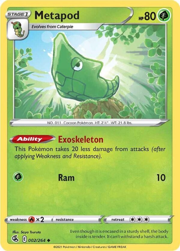 Metapod 002/264 Reverse Holofoil SWSH08: Fusion Strike