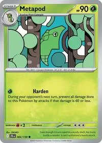 Metapod | 002/159 | Reverse Holofoil | SV09: Journey Together