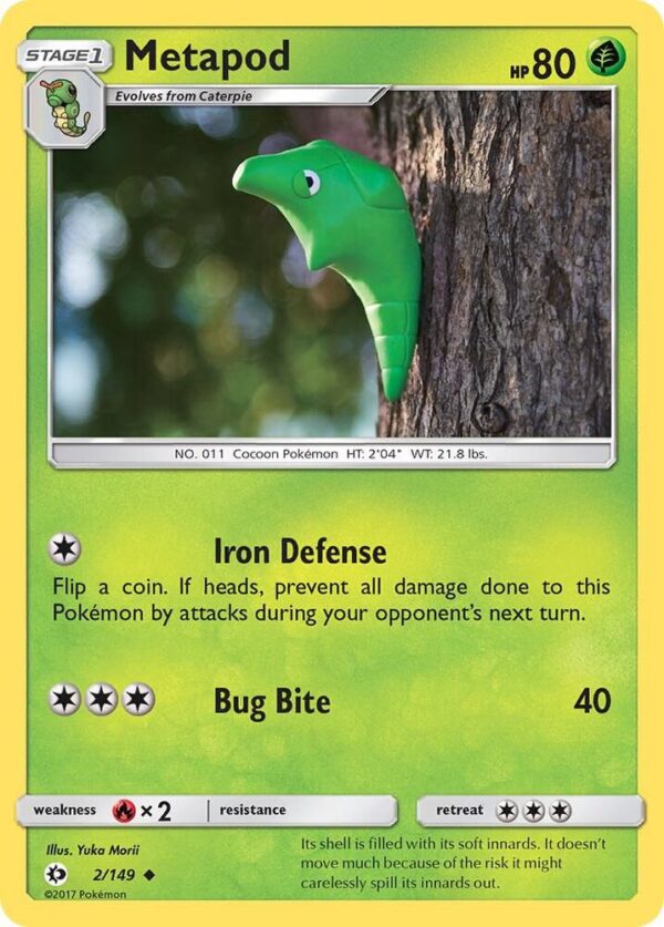 Metapod 2/149 Normal SM Base Set Metapod 2/149 Normal SM Base Set