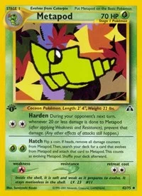 Metapod | 42/75 | 1st Edition | Neo Discovery
