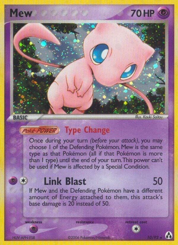 Mew 10/92 Reverse Holofoil Legend Maker
