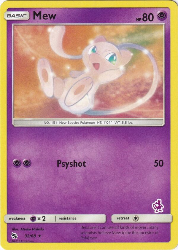 Mew 32/68 (Mewtwo Stamped) 032/068 Normal Battle Academy Mew 32/68 (Mewtwo Stamped) 032/068 Normal Battle Academy