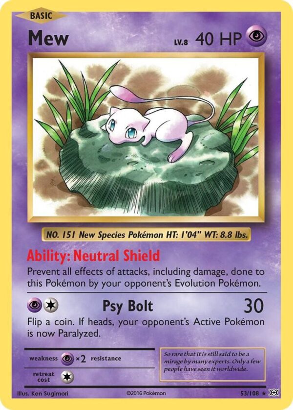 Mew 53/108 Holofoil XY – Evolutions