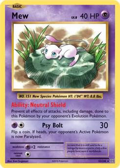 Mew 53/108 (XY Evolutions) 053/108 Normal Deck Exclusives Mew 53/108 (XY Evolutions) 053/108 Normal Deck Exclusives