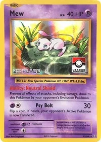Mew | 53/108 (League Challenge) [2nd Place] | 053/108 | Holofoil | League & Championship Cards