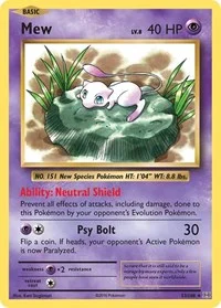 Mew | 53/108 | Reverse Holofoil | XY - Evolutions