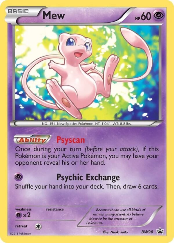 Mew BW98 Holofoil Black and White Promos Mew BW98 Holofoil Black and White Promos