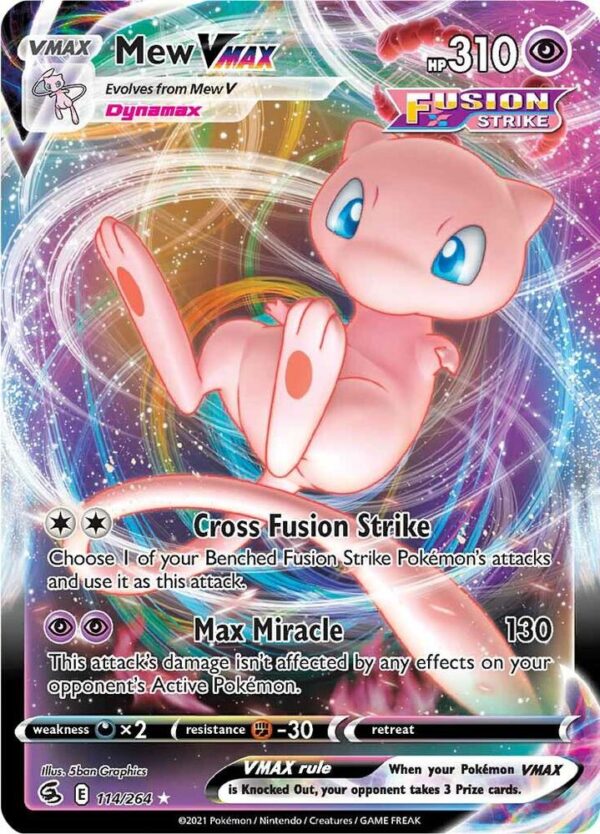Mew VMAX 114/264 Holofoil SWSH08: Fusion Strike Mew VMAX 114/264 Holofoil SWSH08: Fusion Strike