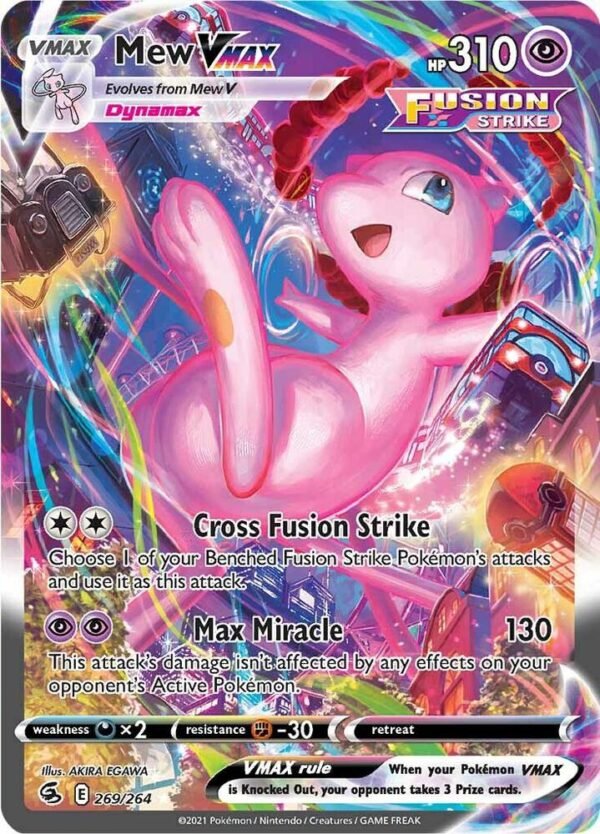 Mew VMAX (Alternate Art Secret) 269/264 Holofoil SWSH08: Fusion Strike Mew VMAX (Alternate Art Secret) 269/264 Holofoil SWSH08: Fusion Strike