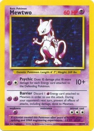 Mewtwo 010/102 Holofoil Base Set Mewtwo 010/102 Holofoil Base Set