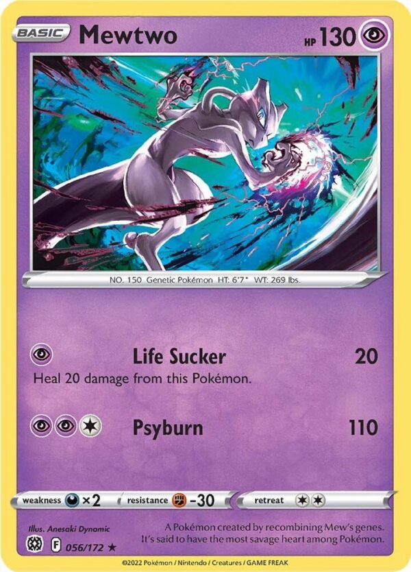 Mewtwo 056/172 Normal SWSH09: Brilliant Stars Mewtwo 056/172 Normal SWSH09: Brilliant Stars