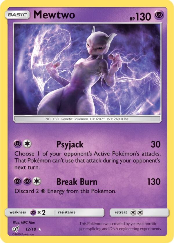 Mewtwo 12/18 Holofoil Detective Pikachu Mewtwo 12/18 Holofoil Detective Pikachu