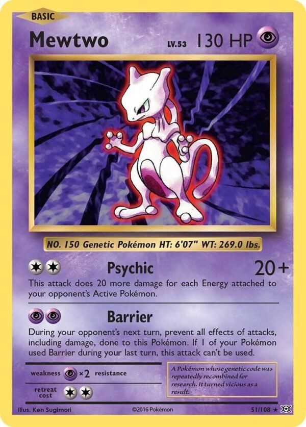 Mewtwo 51/108 Normal XY – Evolutions